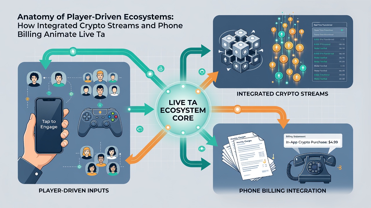 Integrated payment flows connecting phone billing and crypto to live dealer environments