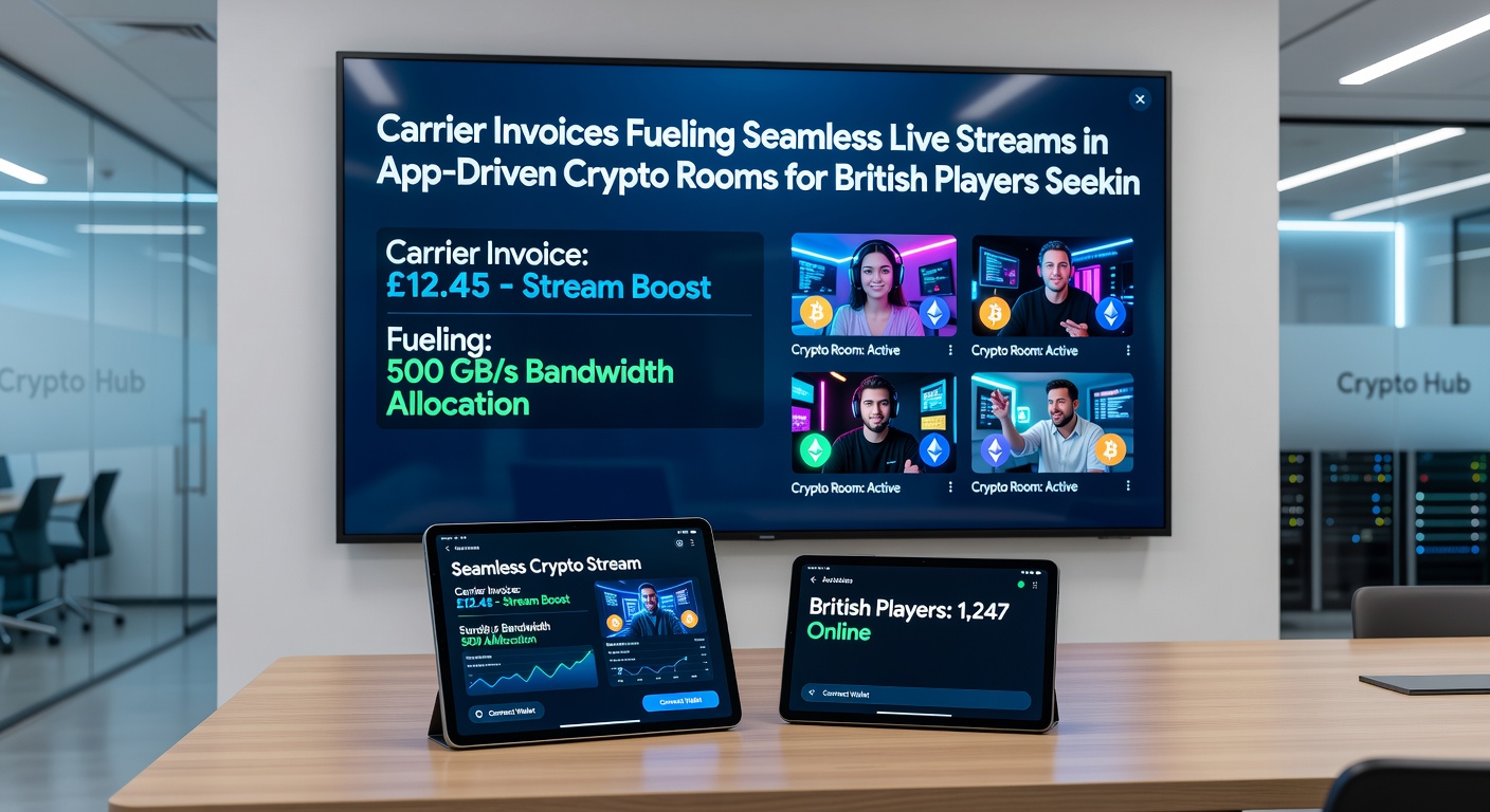 Cryptocurrency transaction dashboard showing seamless live stream payouts via carrier billing in UK-focused apps