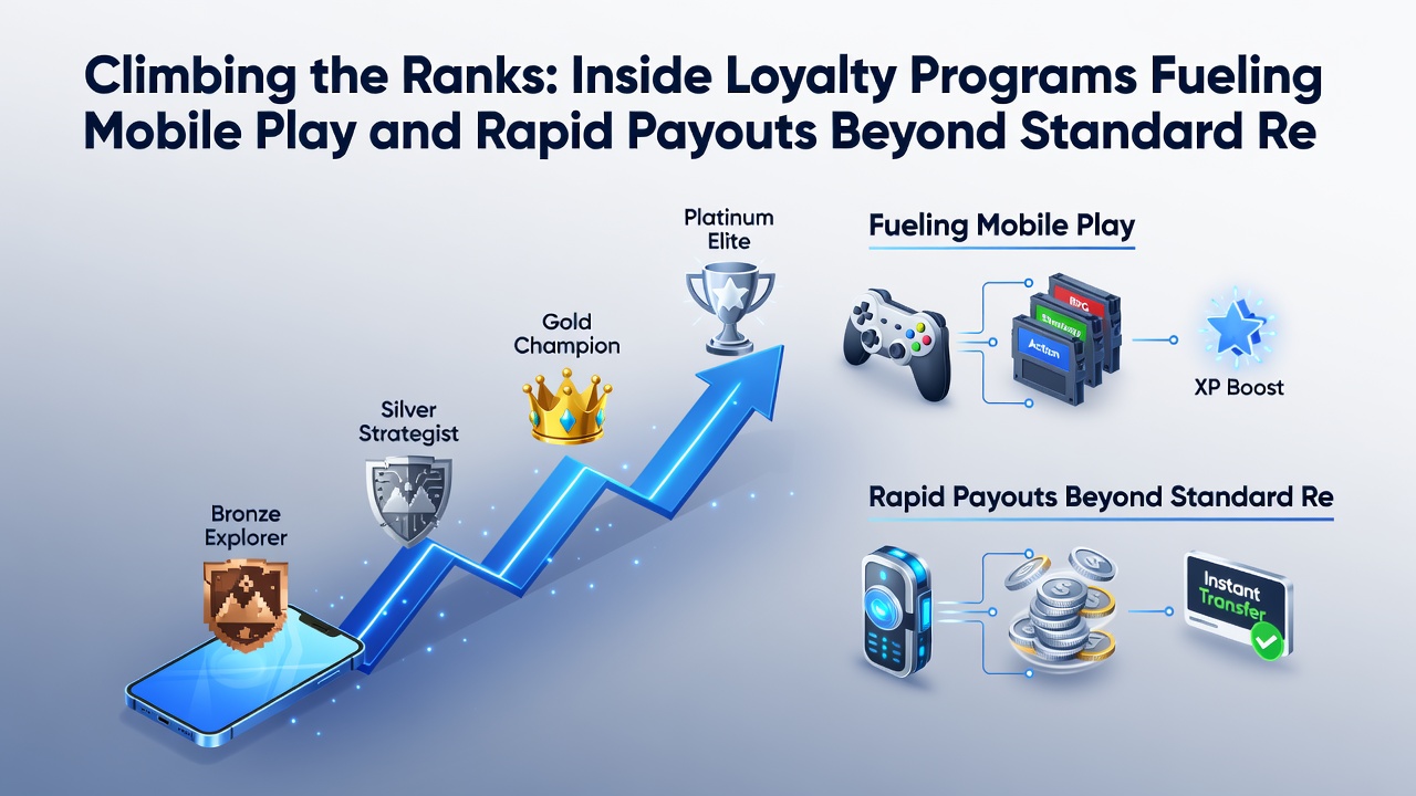 Dashboard view of loyalty program tiers with highlighted rapid payout indicators and mobile transaction history