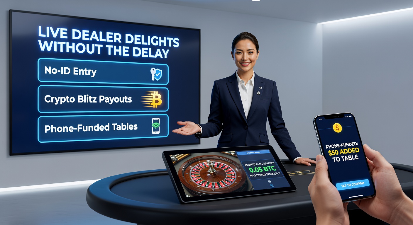 Mobile interface displaying crypto payout confirmation on a live baccarat table, with phone bill deposit option highlighted