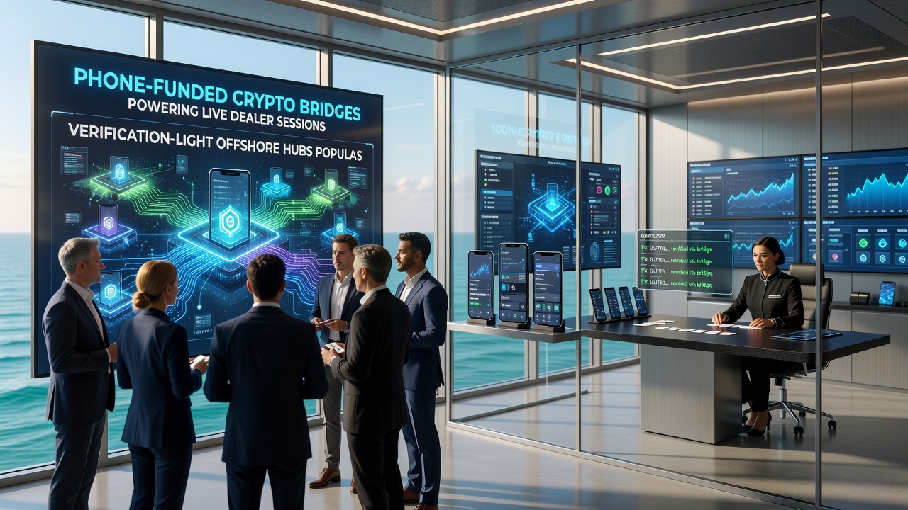 Live dealer sessions powered by phone and crypto payments at offshore hubs